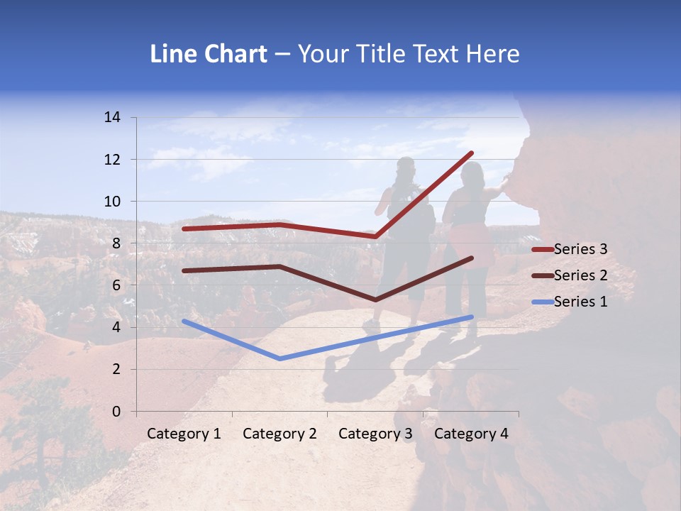 Hikers Looking At Landscape In Bryce Canyon National Park, Utah, Usa PowerPoint Template