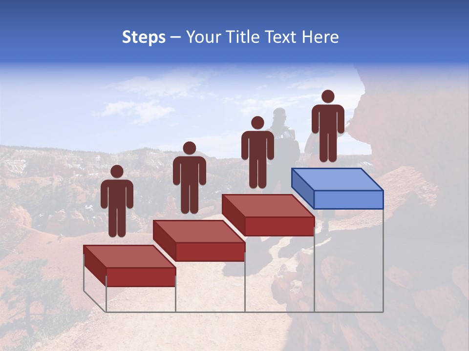 Hikers Looking At Landscape In Bryce Canyon National Park, Utah, Usa PowerPoint Template