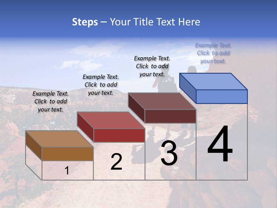 Hikers Looking At Landscape In Bryce Canyon National Park, Utah, Usa PowerPoint Template