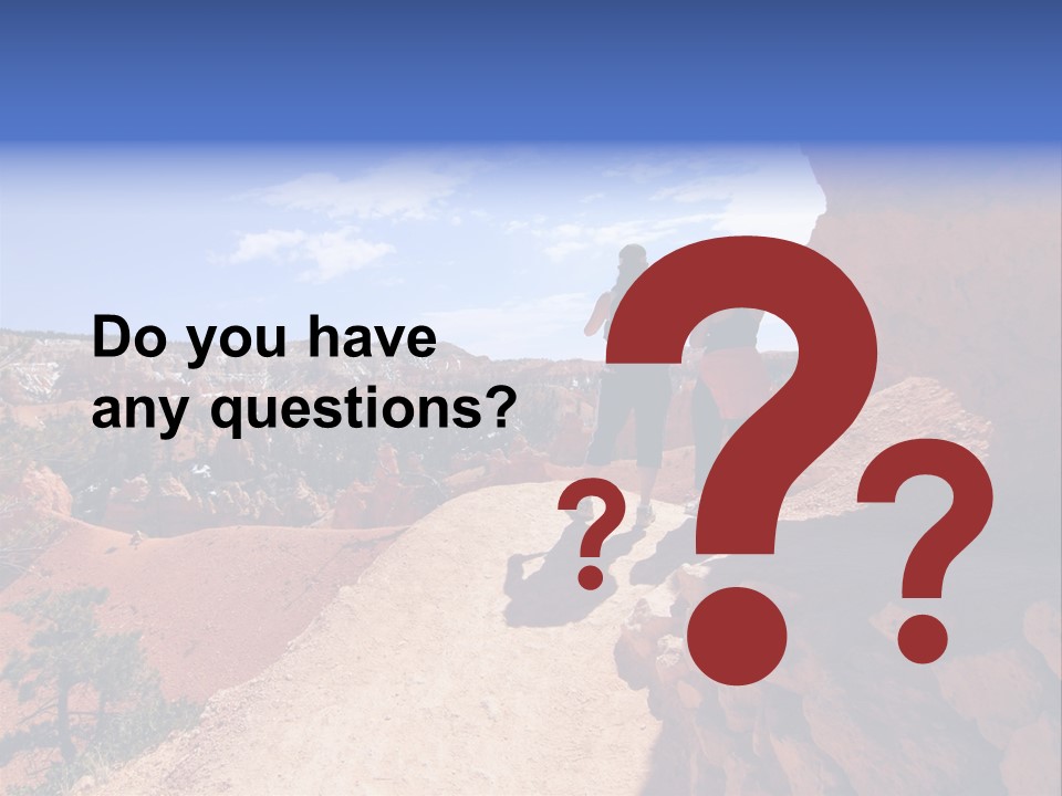 Hikers Looking At Landscape In Bryce Canyon National Park, Utah, Usa PowerPoint Template