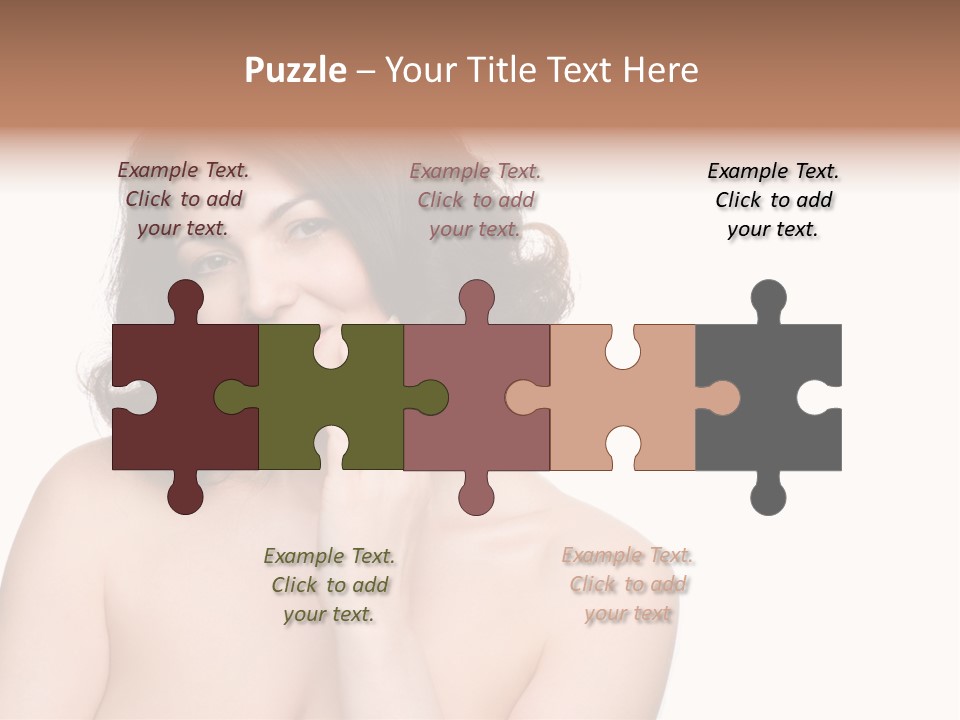 Beautiful Middle-Aged Woman PowerPoint Template