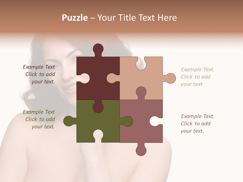 Beautiful Middle-Aged Woman PowerPoint Template