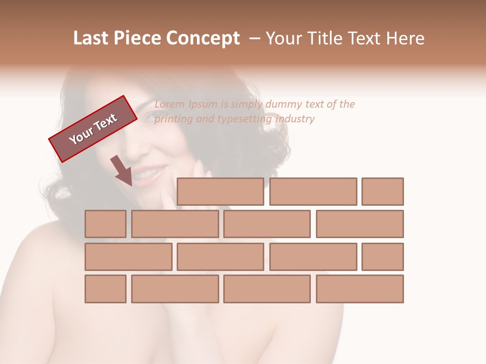 Beautiful Middle-Aged Woman PowerPoint Template
