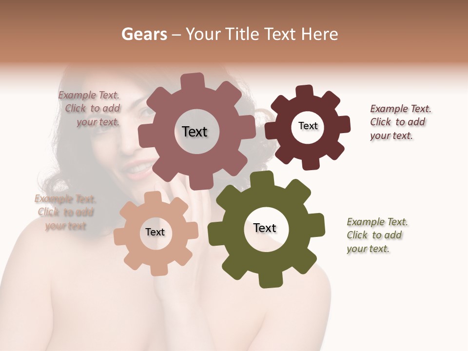 Beautiful Middle-Aged Woman PowerPoint Template