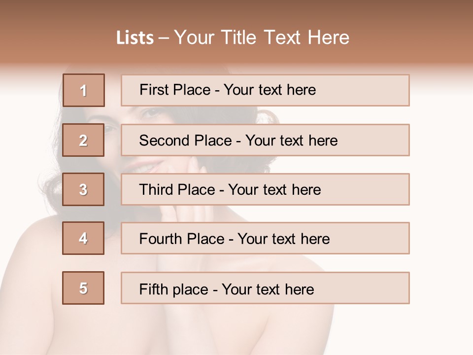Beautiful Middle-Aged Woman PowerPoint Template