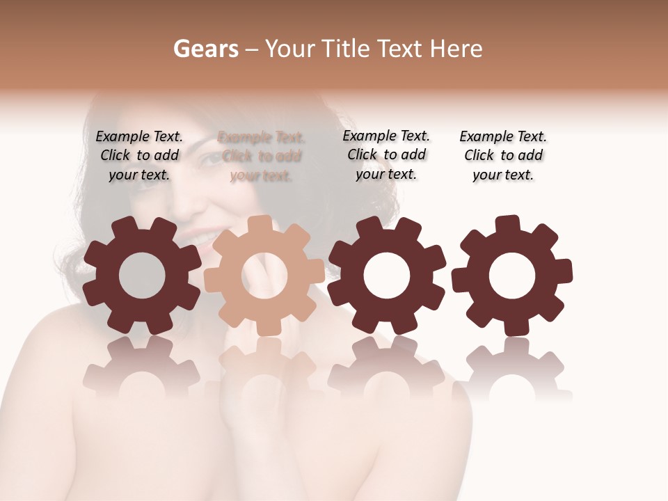 Beautiful Middle-Aged Woman PowerPoint Template