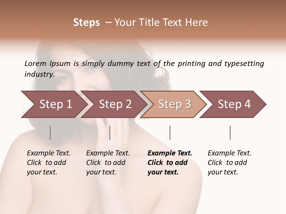 Beautiful Middle-Aged Woman PowerPoint Template