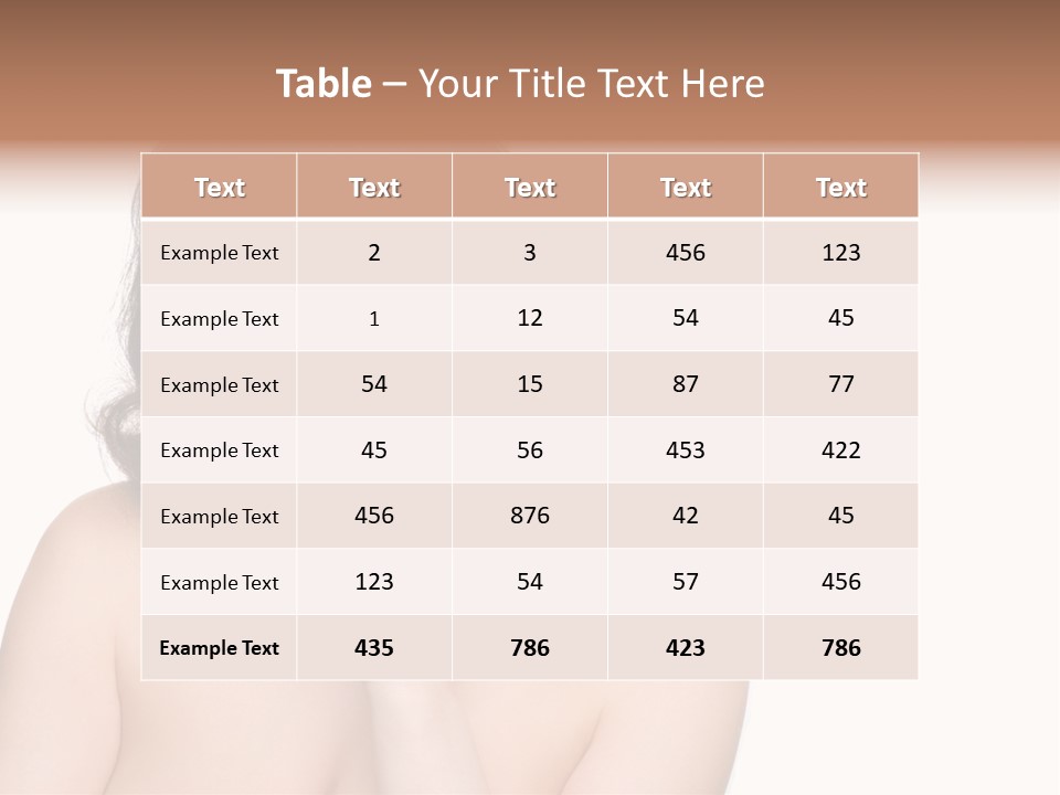 Beautiful Middle-Aged Woman PowerPoint Template