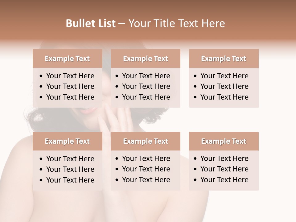 Beautiful Middle-Aged Woman PowerPoint Template