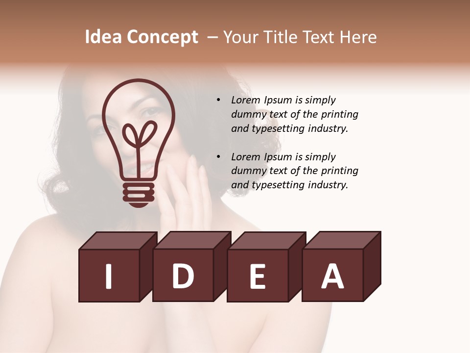 Beautiful Middle-Aged Woman PowerPoint Template