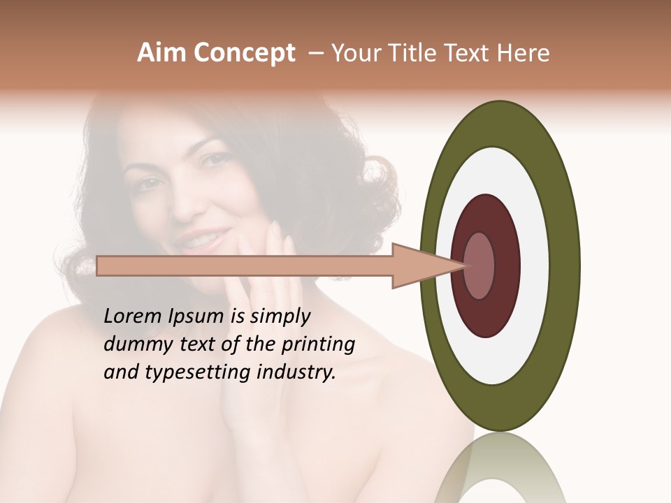 Beautiful Middle-Aged Woman PowerPoint Template