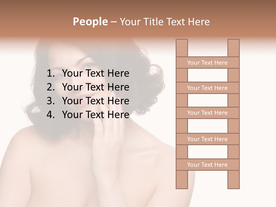 Beautiful Middle-Aged Woman PowerPoint Template