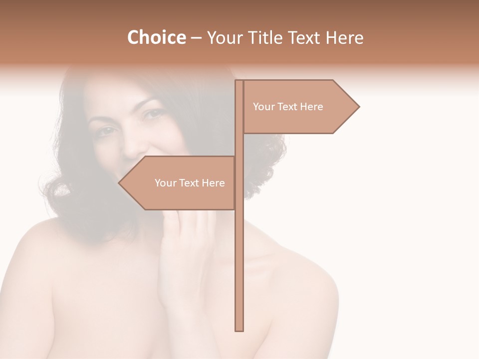 Beautiful Middle-Aged Woman PowerPoint Template