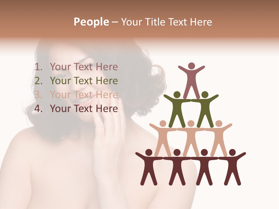 Beautiful Middle-Aged Woman PowerPoint Template