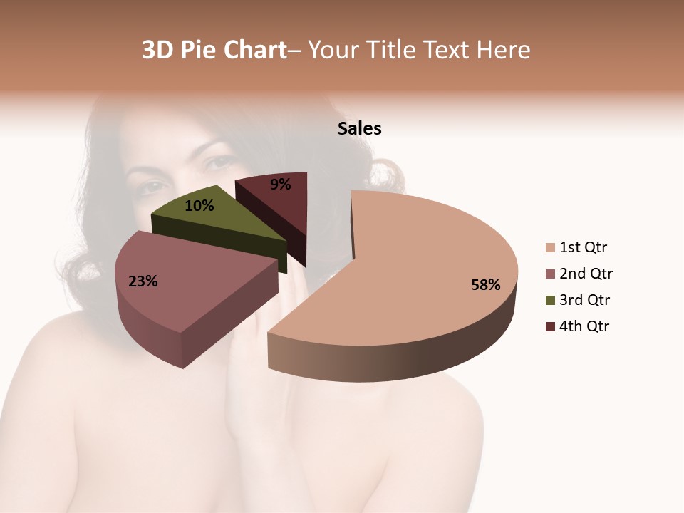 Beautiful Middle-Aged Woman PowerPoint Template