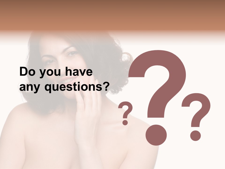 Beautiful Middle-Aged Woman PowerPoint Template