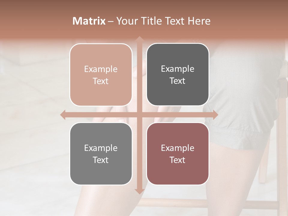 Woman Suffering From Pain In Knee Joint. PowerPoint Template