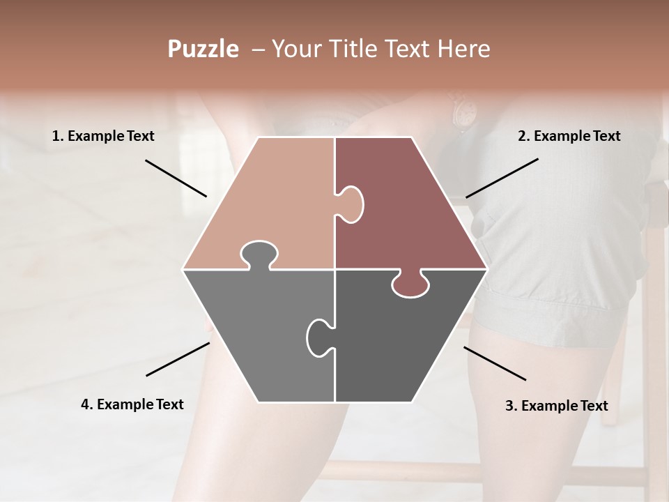 Woman Suffering From Pain In Knee Joint. PowerPoint Template