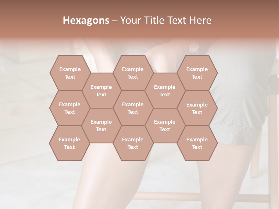 Woman Suffering From Pain In Knee Joint. PowerPoint Template