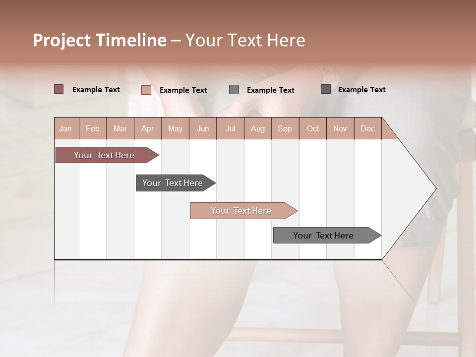 Woman Suffering From Pain In Knee Joint. PowerPoint Template