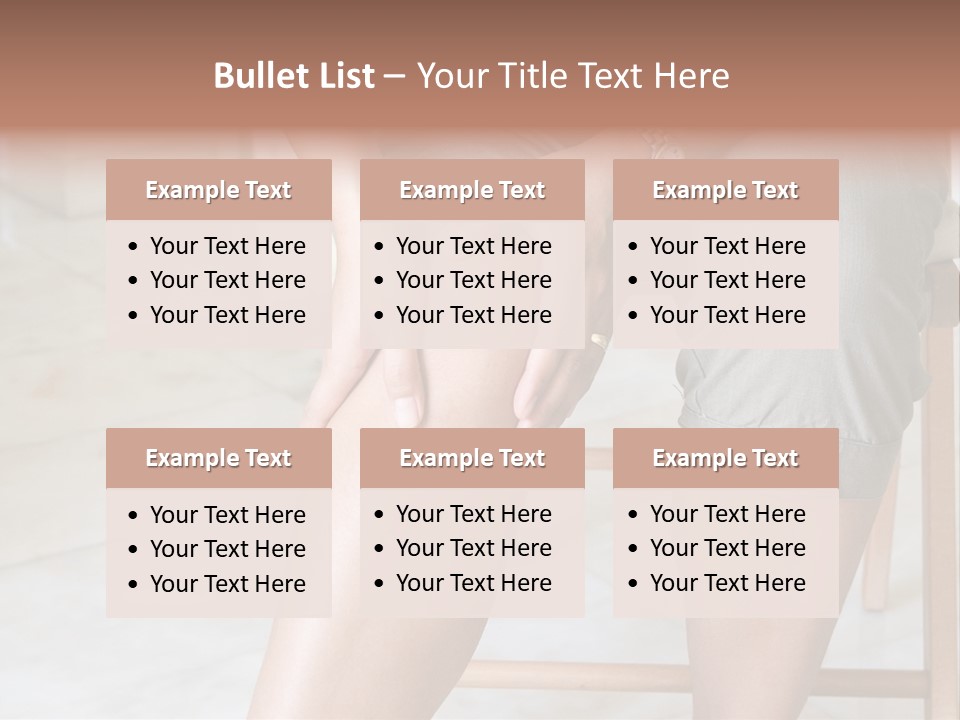 Woman Suffering From Pain In Knee Joint. PowerPoint Template