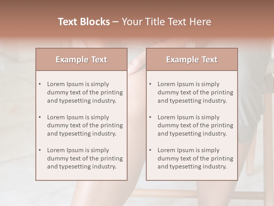 Woman Suffering From Pain In Knee Joint. PowerPoint Template