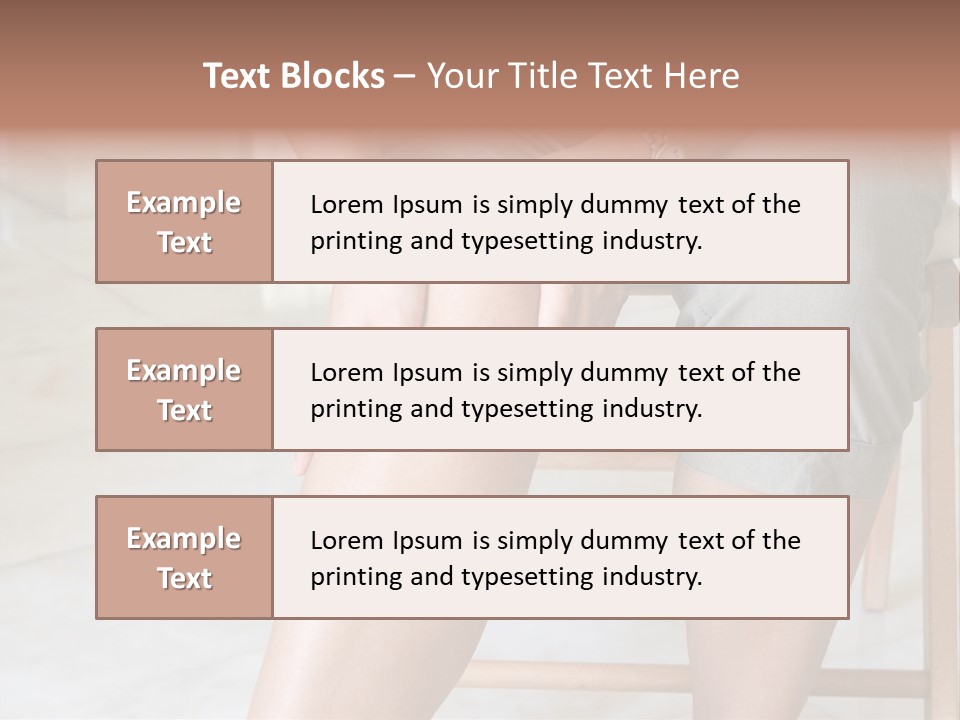 Woman Suffering From Pain In Knee Joint. PowerPoint Template