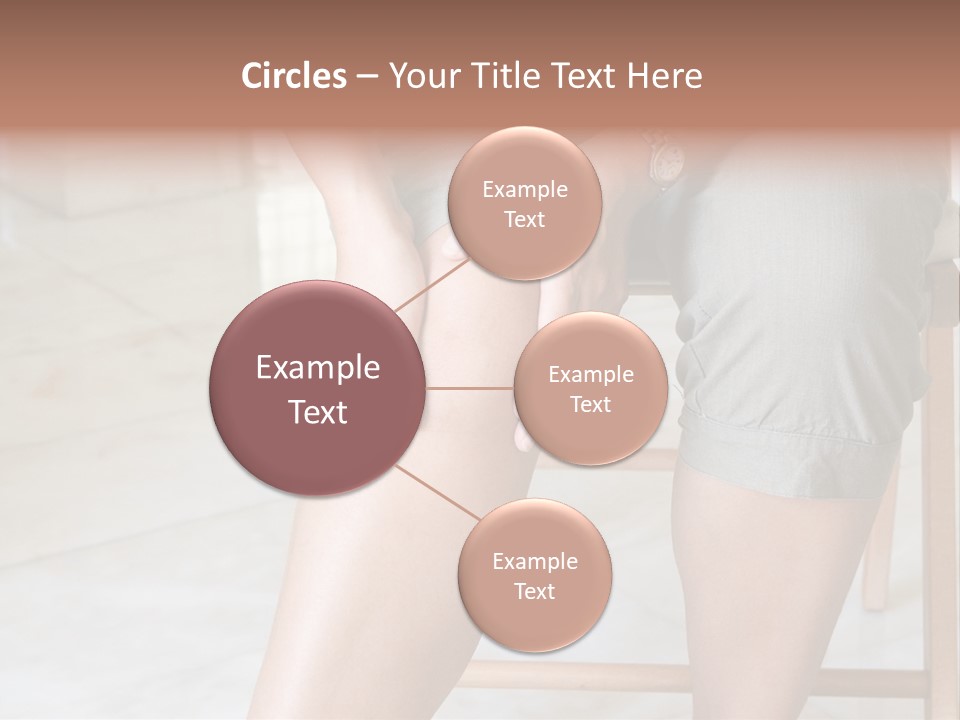 Woman Suffering From Pain In Knee Joint. PowerPoint Template