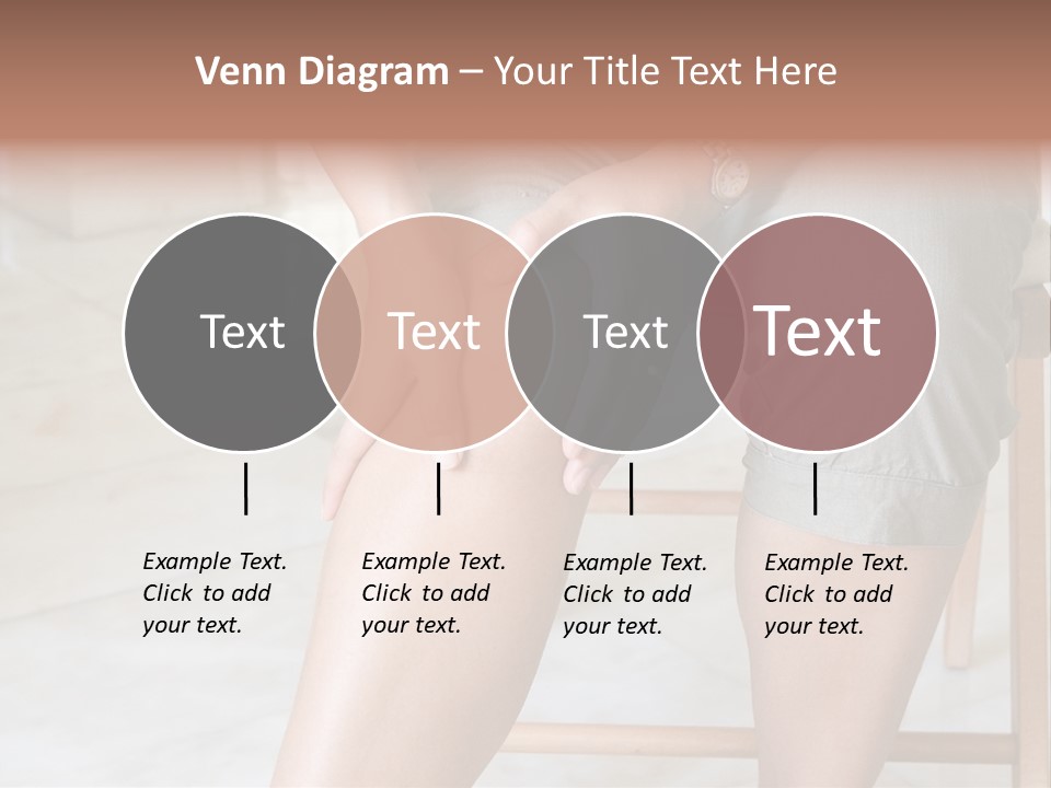 Woman Suffering From Pain In Knee Joint. PowerPoint Template