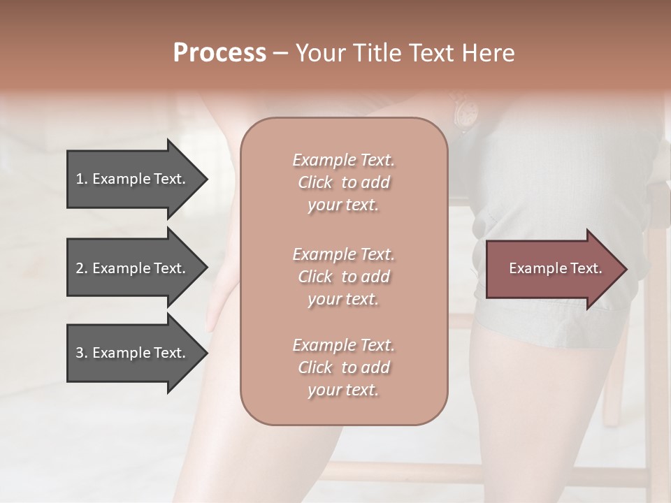 Woman Suffering From Pain In Knee Joint. PowerPoint Template