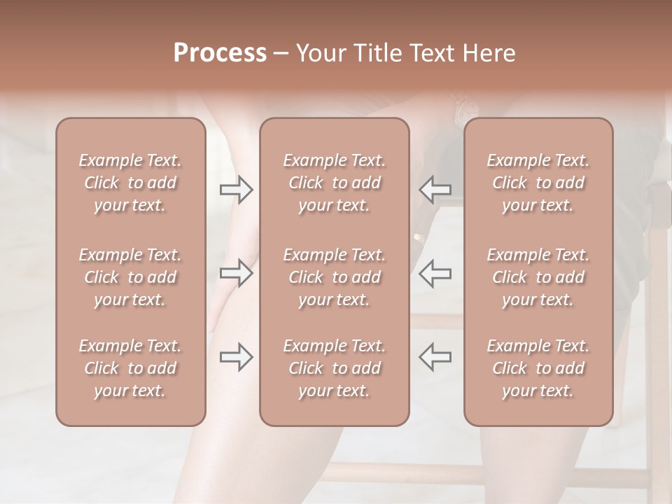 Woman Suffering From Pain In Knee Joint. PowerPoint Template