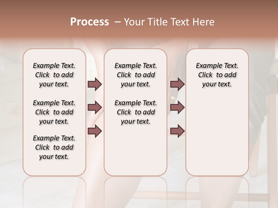 Woman Suffering From Pain In Knee Joint. PowerPoint Template