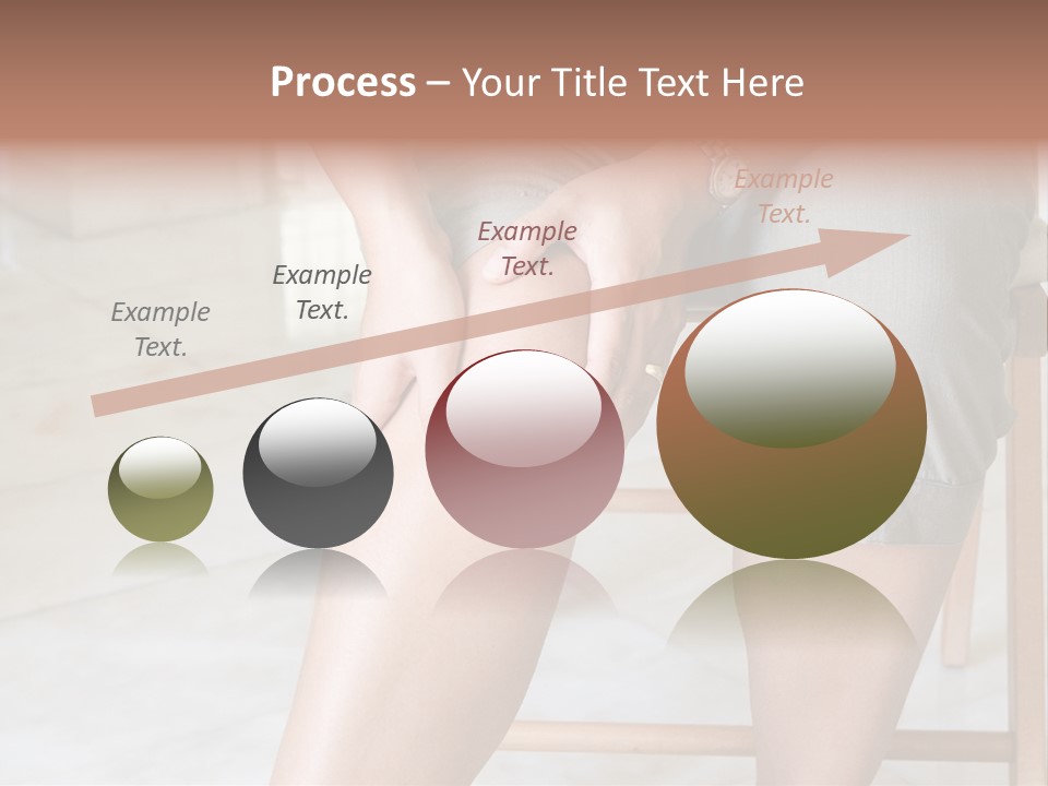 Woman Suffering From Pain In Knee Joint. PowerPoint Template