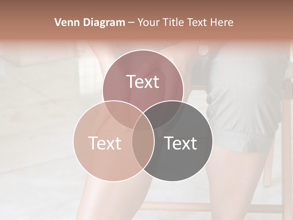 Woman Suffering From Pain In Knee Joint. PowerPoint Template
