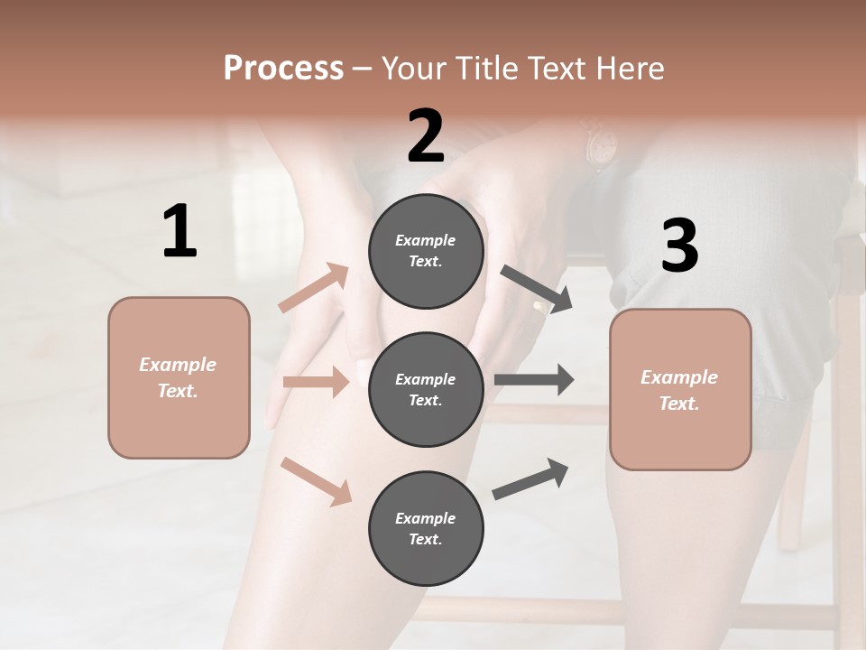 Woman Suffering From Pain In Knee Joint. PowerPoint Template