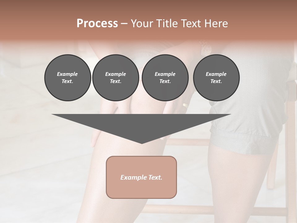 Woman Suffering From Pain In Knee Joint. PowerPoint Template