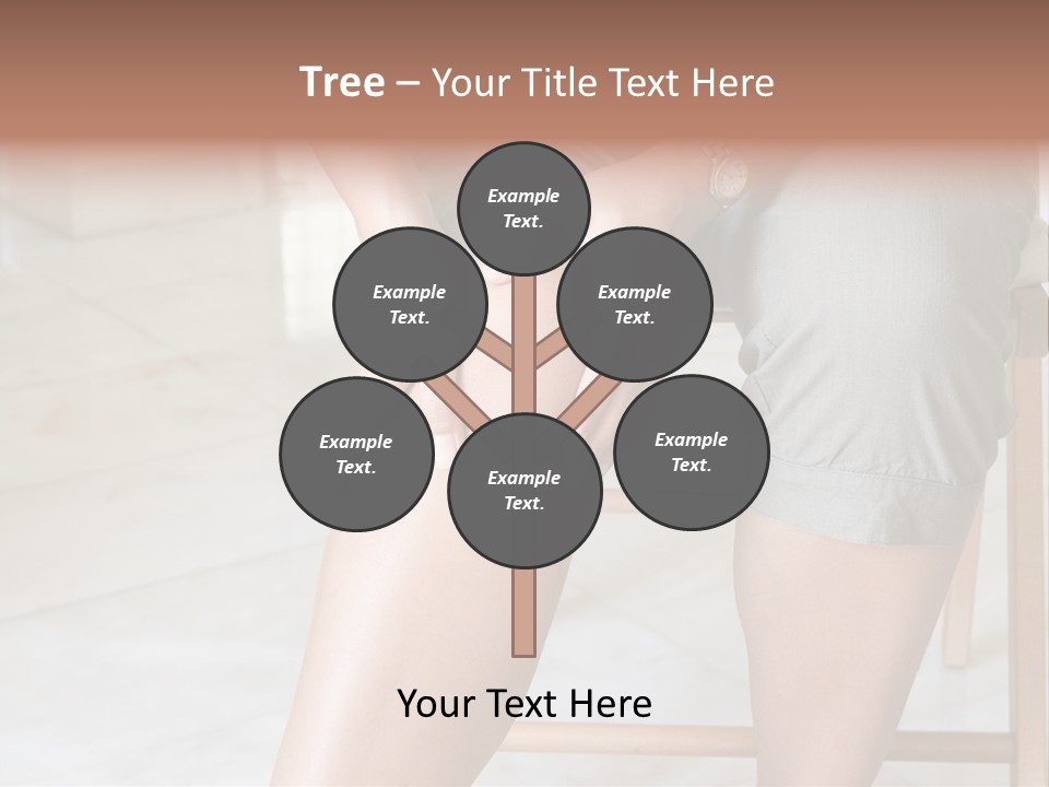 Woman Suffering From Pain In Knee Joint. PowerPoint Template