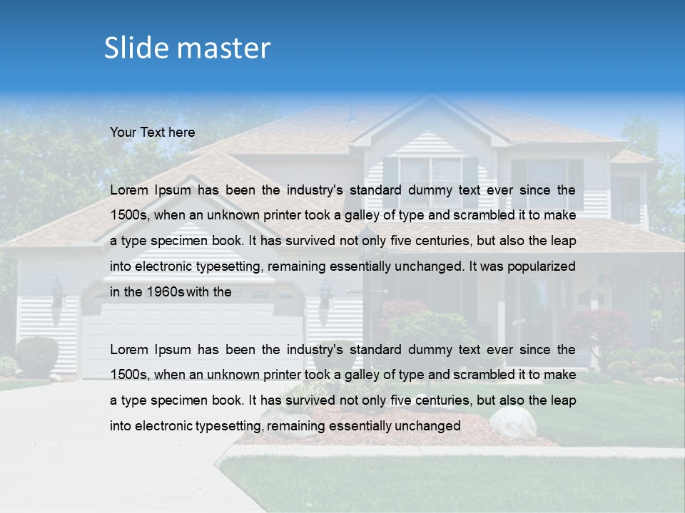 A Very Neat And Tidy Home In Suburbs Of Ohio PowerPoint Template