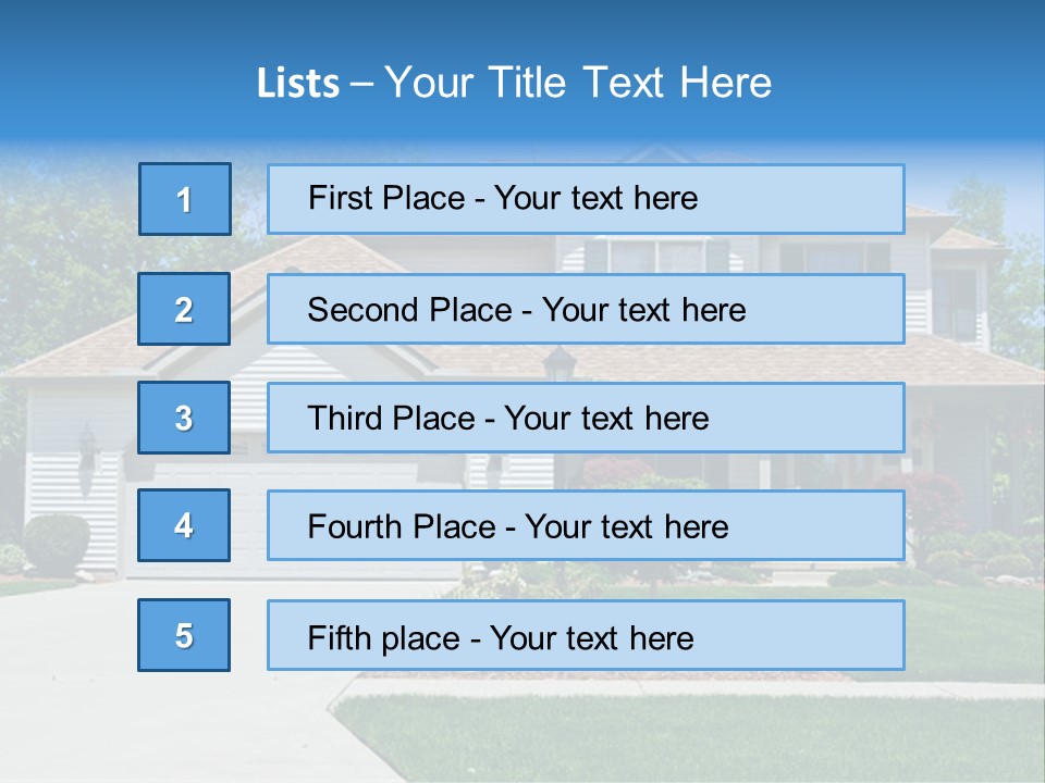 A Very Neat And Tidy Home In Suburbs Of Ohio PowerPoint Template