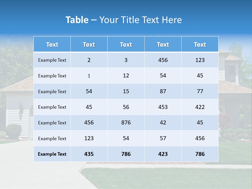 A Very Neat And Tidy Home In Suburbs Of Ohio PowerPoint Template