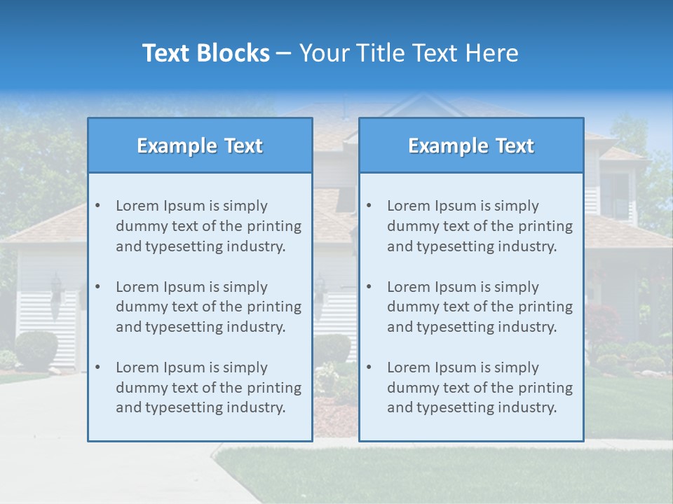 A Very Neat And Tidy Home In Suburbs Of Ohio PowerPoint Template