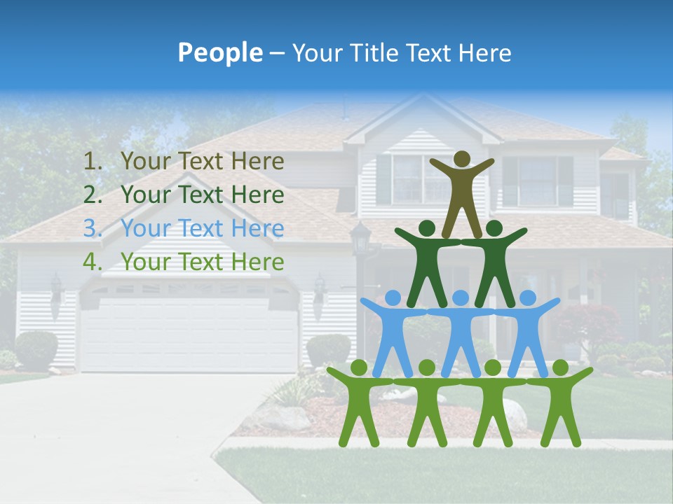 A Very Neat And Tidy Home In Suburbs Of Ohio PowerPoint Template