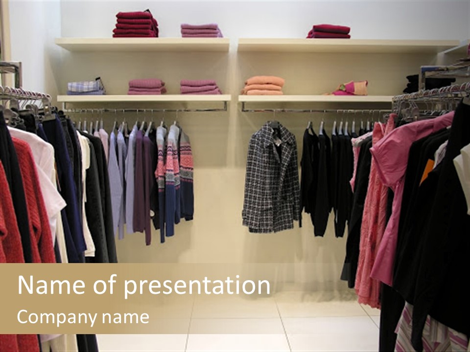 Clothes In Shop PowerPoint Template