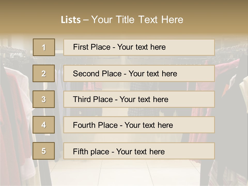 Clothes In Shop PowerPoint Template
