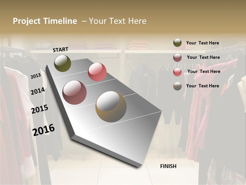 Clothes In Shop PowerPoint Template