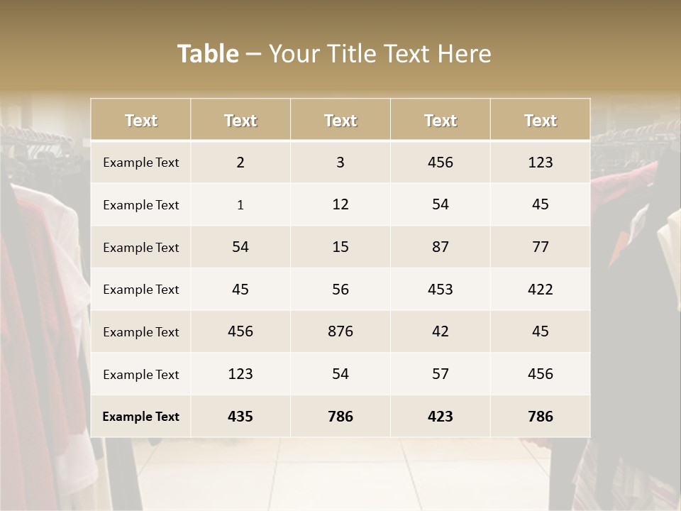 Clothes In Shop PowerPoint Template