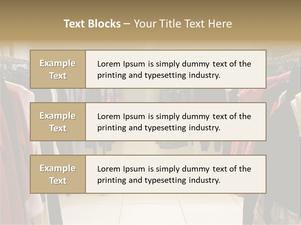 Clothes In Shop PowerPoint Template