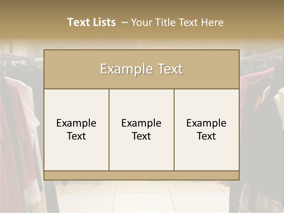 Clothes In Shop PowerPoint Template