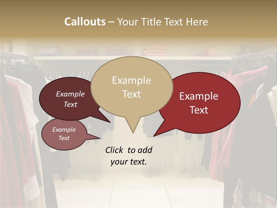 Clothes In Shop PowerPoint Template