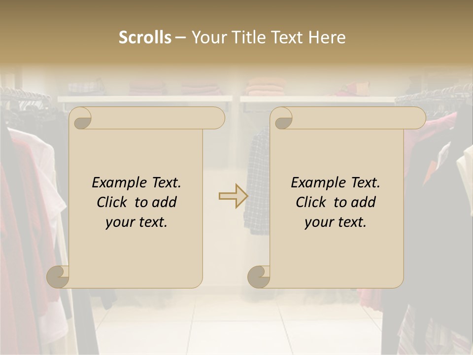 Clothes In Shop PowerPoint Template